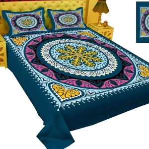 Premium Quality 100% Cotton Panel Bed Sheet