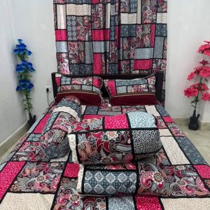 Premium Quality Twill Cotton Comforter 5 Pcs Set