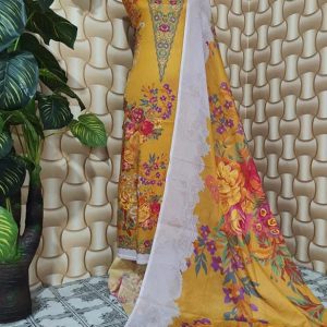 Unstitch 100% Cotton Three Piece