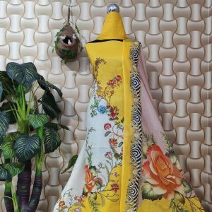 Unstitch 100% Cotton Three Piece