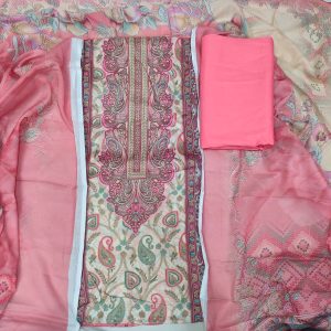 Unstitch Cotton Three Piece
