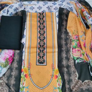 Unstitch Cotton Three Piece