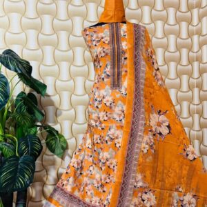 Unstitch Cotton Three Piece